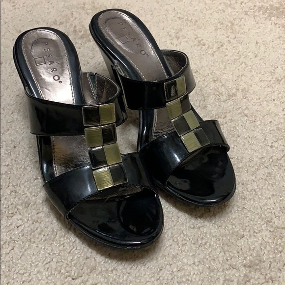 Pesaro black wedge Sandals - Picture 2 of 7